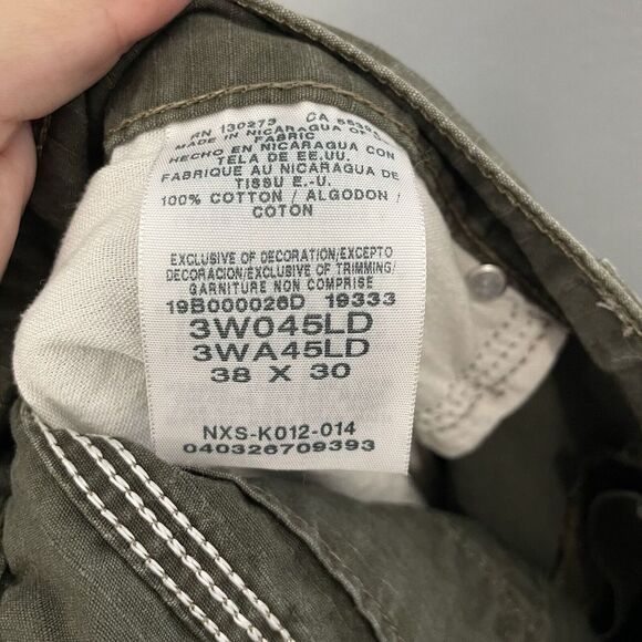 Wrangler Riggs Workwear Pants Mens 38x30 Ripstop Olive Green Cotton Carpenter - Picture 6 of 7